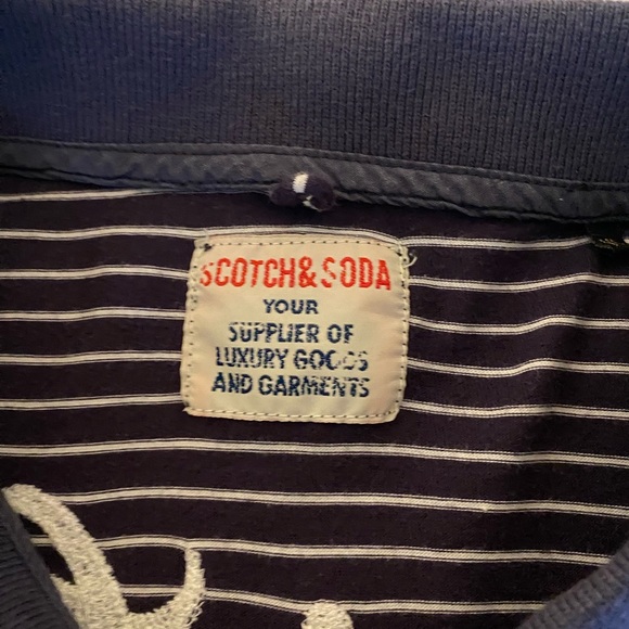 Scotch and Soda men’s embroidered short sleeve collared shirt - Picture 3 of 4